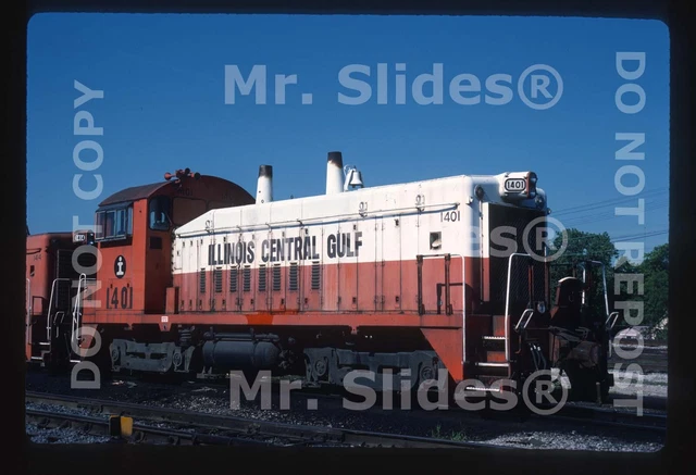 Original Slide ICG Illinois Central Gulf Round Roof SW14 1401 Harvey IL 1987