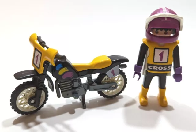 **Playmobil** 3044 Cross Bike Motorrad Fahrer Fahrzeug Crossbike