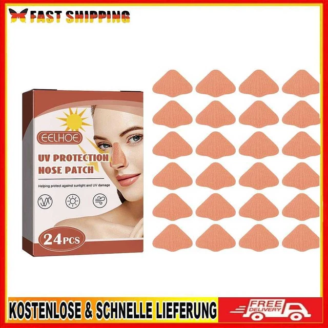 Parche protector solar facial 24 un. cómodo para la nariz protección solar para senderismo y natación