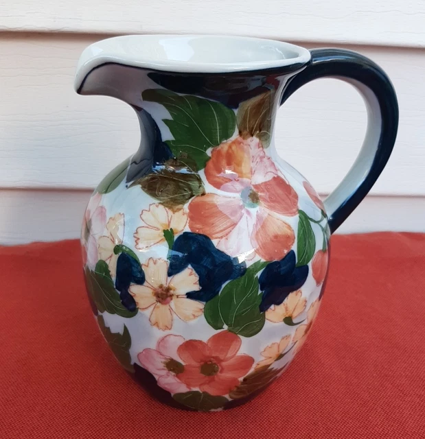 Andrea by Sadek  7"  Flowered Pitcher