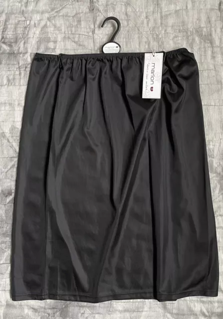 Ladies Waist Underskirt Slip Black 23Inch Length Size 12/14 16/18 20/22 24/26