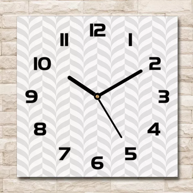 Reloj Decorativo de Vidrio Templado Estilo Moderno 30x30 Fondo geométrico Otro