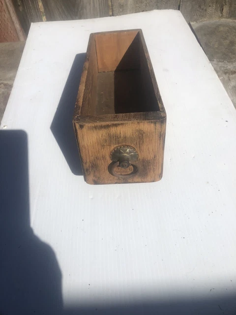 Antique Wooden Sewing Machine Drawer