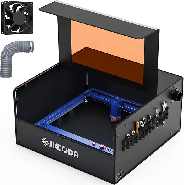 JICCODA Laser Engraver Enclosure,Large Size Fireproof and Dustproof Smoke Laser