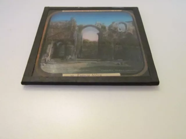 Glass Magic Lantern Slide FURNESS ABBEY - THE NAVE NO2 C1900 CUMBRIA ENGLAND 2