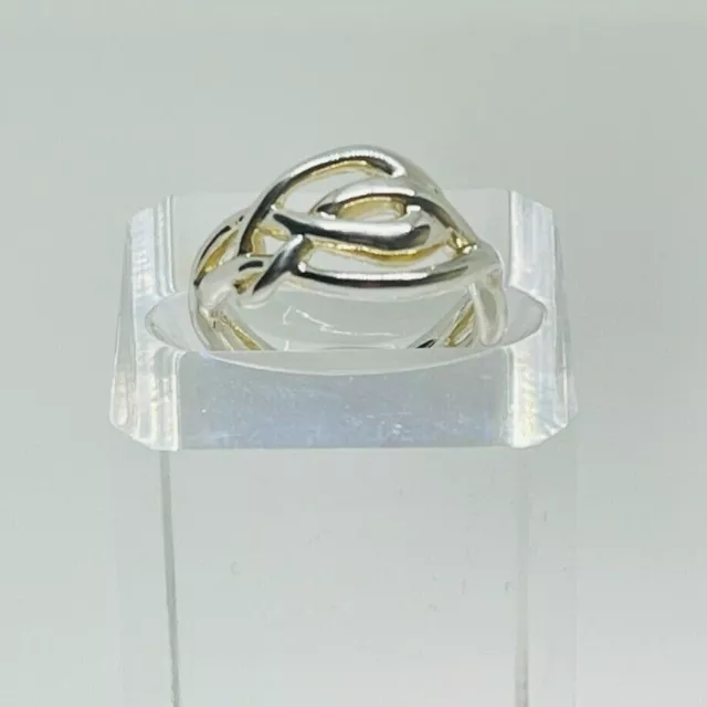 Fabulous Entwined Design Ring 925 Silver Size L~L1/2 Weight 5.10 g #16059