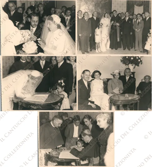 1950c REGGIO CALABRIA Matrimonio firma atto fede nuziale LOTTO 5 Fotografie
