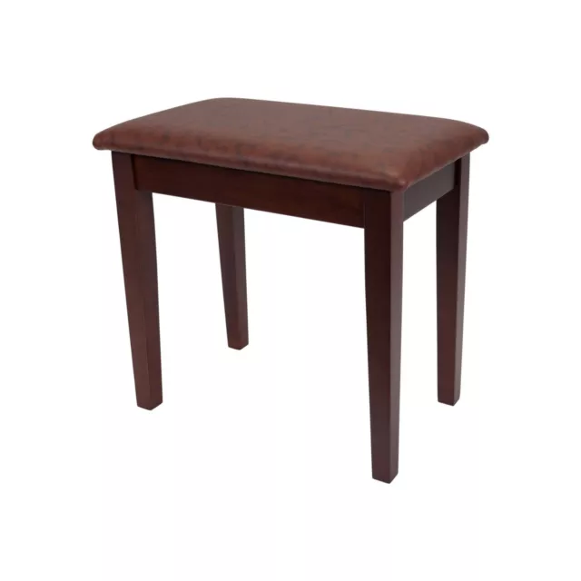 New Crown Compact Piano Stool Bench with Storage Compartment (Walnut Gloss)