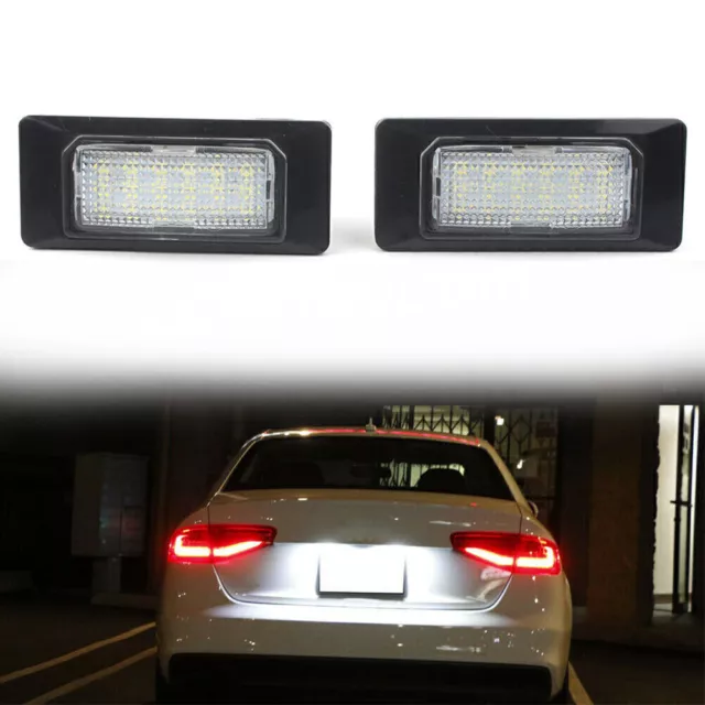 For Audi A4 B8 A5 S5 Q5 B8.5 18-SMD LED License Plate Light Lamp Error Free