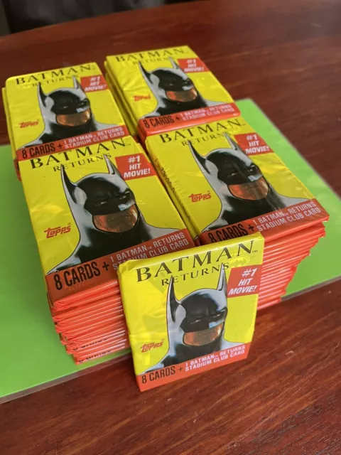 Batman Returns 1991 … 72 Pkts Trading Cards BULK SALE Factory sealed pkts B72