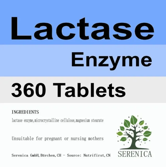 Lactase Enzyme Improves Lactose Digestion Vitamin x 360 Tablets