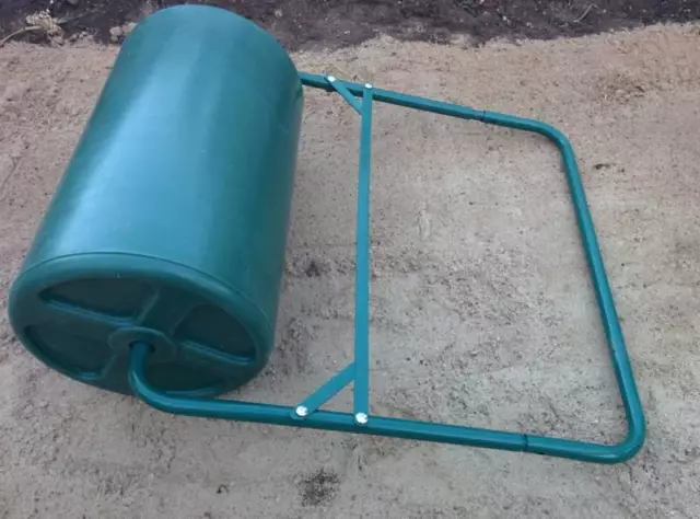 60L Water Filled Lawn Grass Turf Pitch Garden Roller Cylinder Drum UV Resistant 2