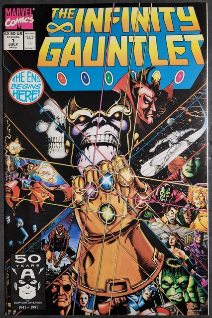 The Infinity Gauntlet #1 Marvel Comics Movie Thanos Jim Starlin 1991 NM/VF 9.0