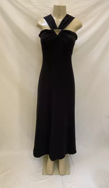 Armani Collezioni Size 6 Black Sleeveless Maxi Dress