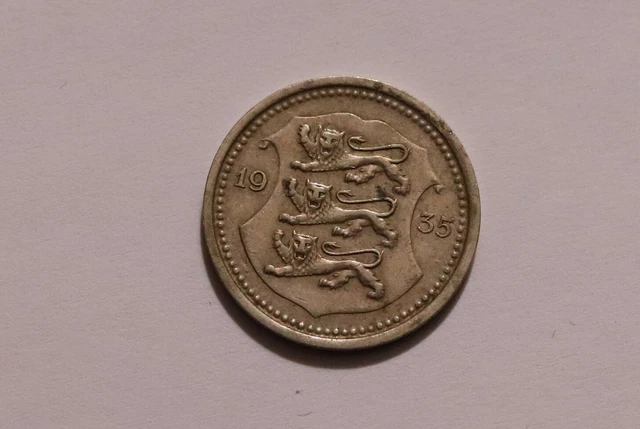 Estonia 20 Senti 1935 Sharp Details B34 #Z7474