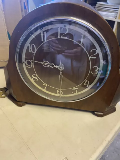 Vintage British Smiths Clock 240 Volt  Art Deco/ Working