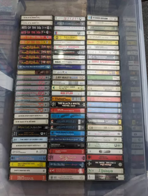 300+  Vintage Cassette Tapes Job Lot Collection Rock/Pop. All Titles as pictured