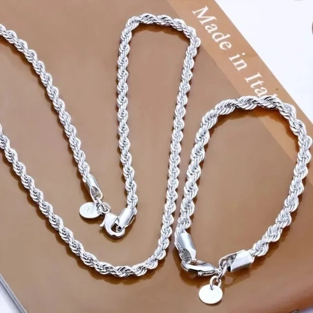 Las mejores ofertas en Cadenas de plata de ley para hombre