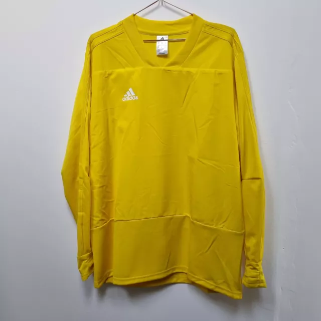 Adidas Condivo Trikot Gr. XL gelb retro Longsleeve Shirt Sportswear Fussball