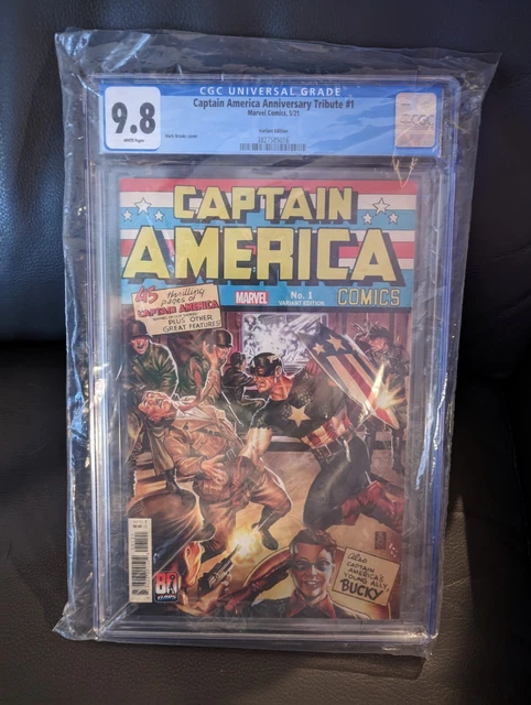 🔥Captain America Anniversary Tribute #1 CGC 9.8 Brooks Variant 2021🔥