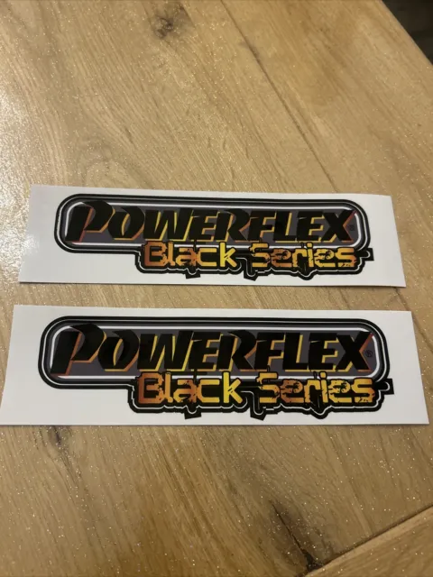 Power flex Black Series Bushes Stickers X2 Ideal For Track Car Toolbox & Vans