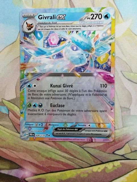 Carte Pokémon Givrali EX 026/131 Évolutions Prismatiques EV8.5 NEUF FR