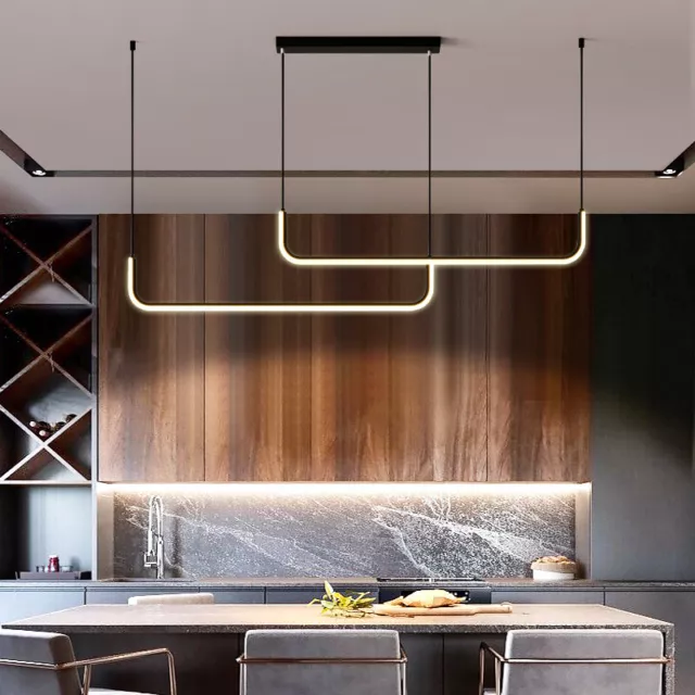 LED Pendant Light Home Black Ceiling Lights Kitchen Lamp Bar Chandelier Lighting