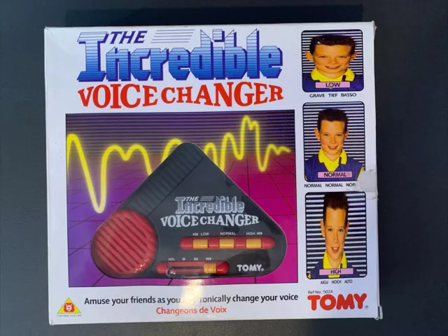 Vintage 1988 The Incredible Voice Changer Tomy non funziona ma in perfette condizioni