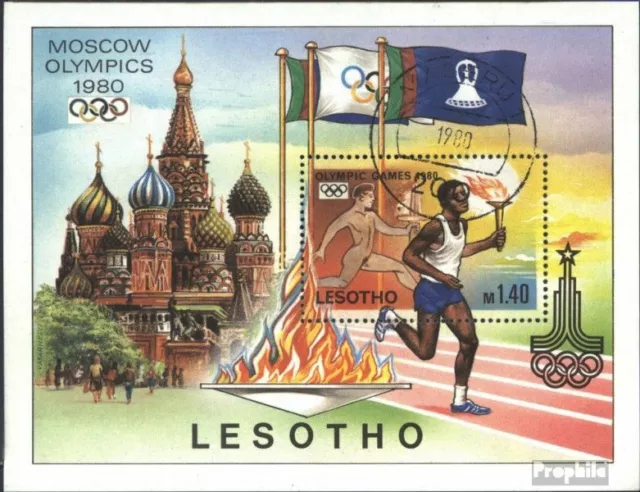 Lesotho Block5 (kompl.Ausg.) gestempelt 1980 Olymp. Sommerspiele, Moskau