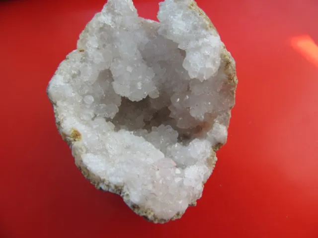 Mineralien, Bergkristall Druse Marokko, 9 x 7 x 6 cm