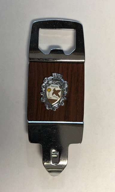 Vtg INDIANA BOTTLE OPENER Cardinal, Peony, Hoosier State Made in Japan Antique
