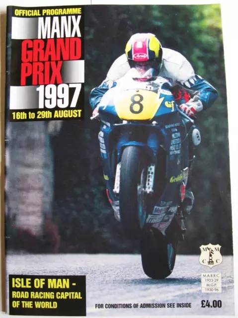 MANX Grand Prix 1997 Motorcycle Racing A4 Race Guide Official Programme