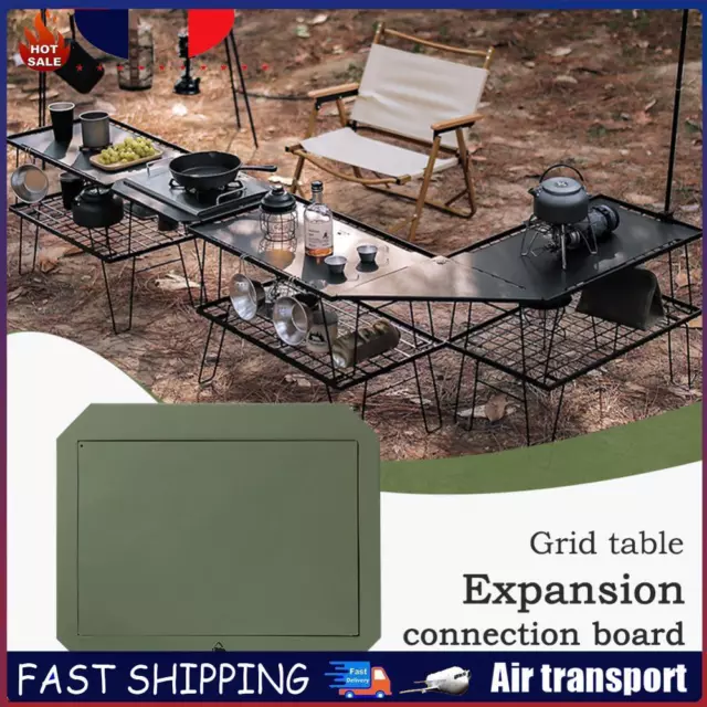 Grid Camping Table Linking Plate Portable Splicing Board (Army Green Style B) FR