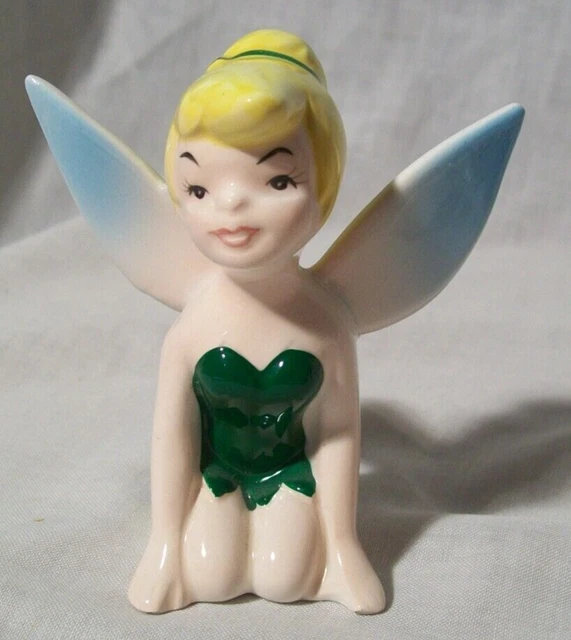 Disney Japan Tinker Bell Kneeling Ceramic Figurine 3.25" Disneyland Tinkerbell