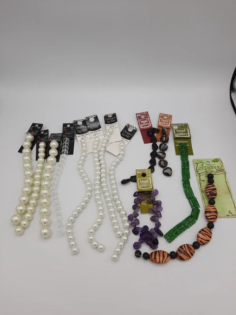 New W/ Tags 13 Stands Of Beads For Crafting Jewelry Design Making