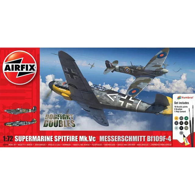 Maquetas De Aviones: Dogfight Doubles: Spitfire 1A Y Messerchmitt Bf109e Airfix