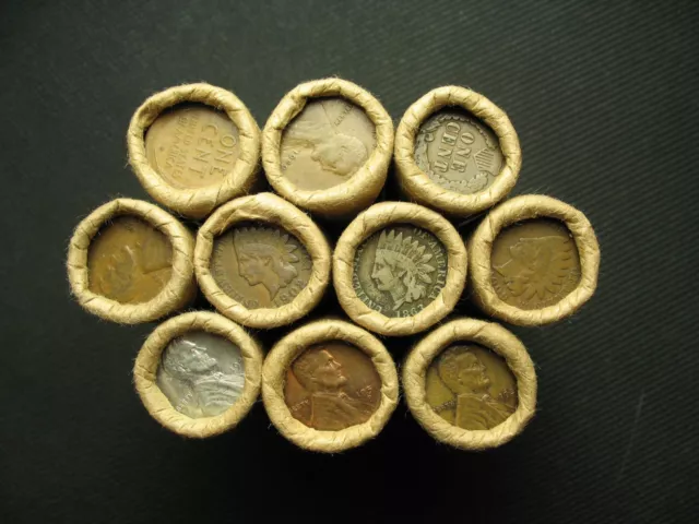 🔥10 Lincoln Wheat Cent Penny Rolls "500 Coins" From Old Oregon Estate Horde🔥