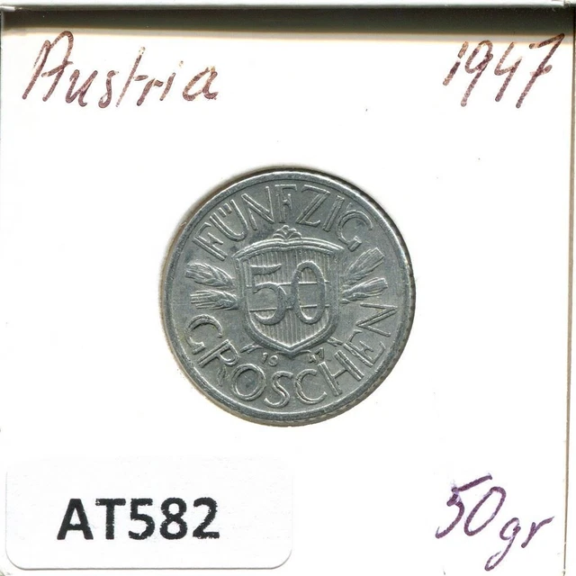 50 GROSCHEN 1947 AUSTRIA Coin #AT582U