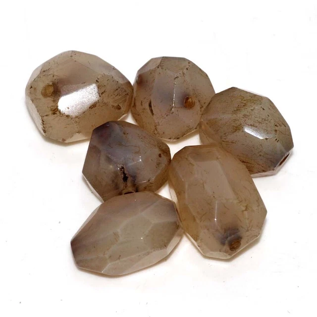 Botswana Achat 6 Stück Edelstein Gebohrt Perlen Line für Schmuck 10X30mm GW