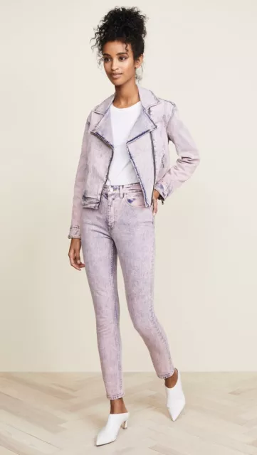 NWT REBECCA TAYLOR LA VIE Ines High Rise Slim Straight Pink Jeans Sz 24 $250