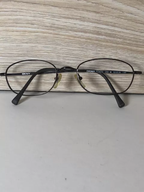 DKNY Eyeglasses BLACK OVAL Glasses Frame Only MOD: DKNY 7242S