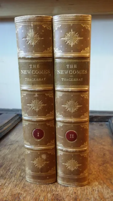 1869 Thackeray - The Newcomes - 2 Vols - Fine Leather Bindings