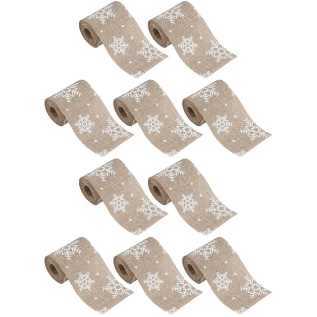 xmas gift box ribbon 2x Weihnachten Bögen Band Schneeflocke Band Hochzeit Urlaub 10