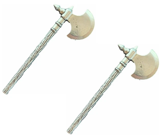 2X Romano Batalla Hacha De Hecho a Mano De Peltre Inglés Pin Insignia Tsb H7
