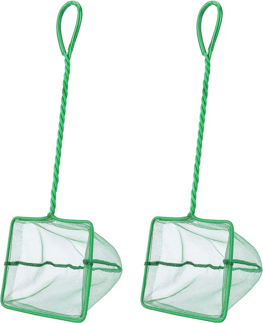 2 Pack Aquarium Net Fish Net, 5.0 Inch Fish Tank Net Large, Fine Mesh Aquarium N