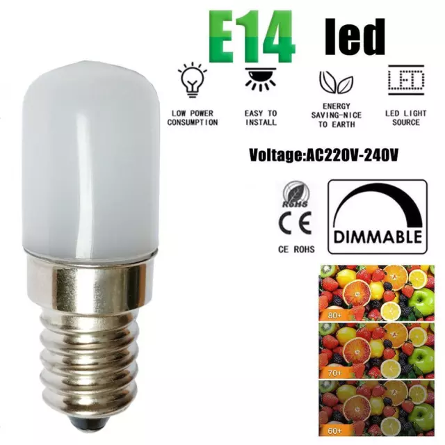 E14/E12 Dimmable LED Fridge Light Bulb Corn Bulb LED Lamp Replace Halogen Light 2