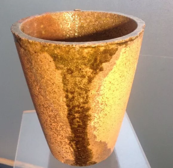 Schöne Studio Keramik Vase /Becher Laufglasur .∅ ca 8,5 cm ca 330g Top
