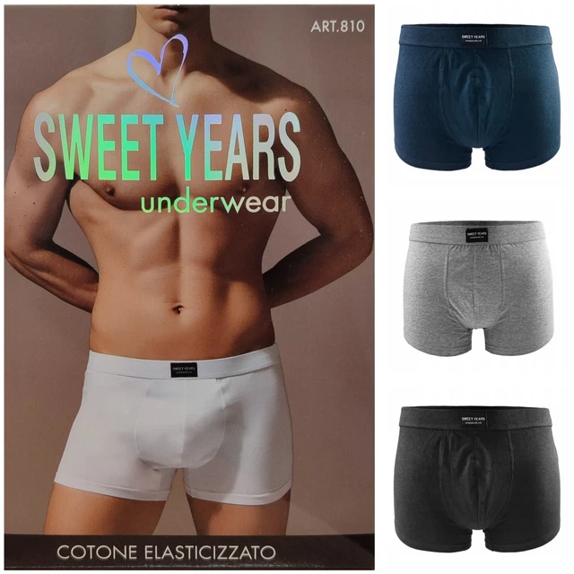 MARC LUIS Boxer Uomo Cotone Elasticizzato | 6 Pezzi | Confezione 3x2 | Fatto In Italia | Nero Taglia XL