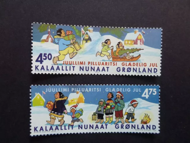 GREENLAND 2002 Merry Christmas Pair Mint Stamps