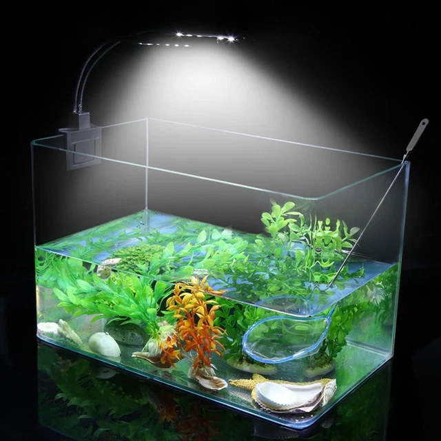 Luce acquario impermeabile LED super sottile 15 W per acquario acquario acquatico crescita piante acquatiche -